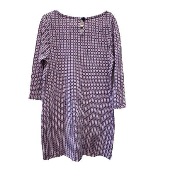 Girls Size 12 Crewcuts Pink Black White Geometric Print Knit Dress - Picture 2 of 7